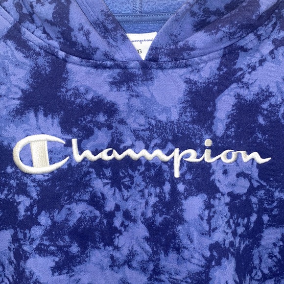 CHAMPION Blue Tie-Dye Hoodie - Picture 4 of 5